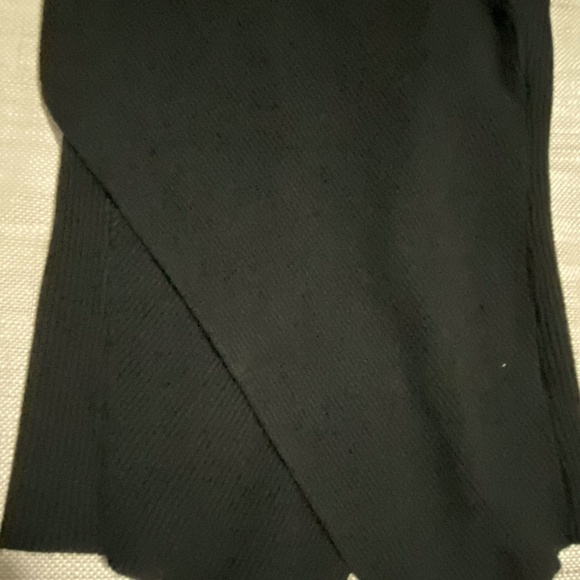 Workhall Black Knit Wrap Style Long Sleeve Fitted V-Neck Sweater- Sz-M - Picture 8 of 16